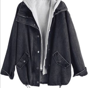 Large button up layered jacket